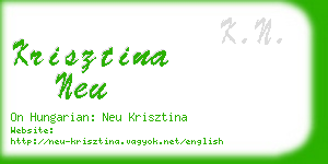 krisztina neu business card